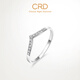 CRD克徠帝【現貨閃發(fā)】傳承系列 排鉆戒指女鉆戒18k金鉆石戒指尾戒 PT950白色|共約17分|V排|G0803E