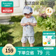 全棉時代嬰兒衣服吸汗2025春夏新款純棉分體短袖套裝 航海日記 80cm