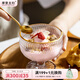 摩登主婦冰淇淋甜品杯玻璃家用果汁水杯雪糕酸奶奶昔杯子 描金冰淇淋杯
