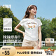 森馬（Semir）短袖t恤女短款圓領(lǐng)修身上衣2025夏季萌寵印花套頭衫109325100027