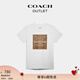 蔻馳（COACH）【七夕禮物】奧萊女士女裝經(jīng)典標(biāo)志T恤春夏款短袖紅色 白色 M