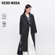 VEROMODA毛呢大衣新款含綿羊毛羊駝毛雙面呢32534S002 花崗石灰色加花色 M