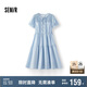 森馬（Semir）[商場同款]連衣裙女泡泡袖中長裙2025夏季法式蛋糕裙101325114058