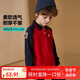 ASK JUNIOR男童長袖t恤秋季兒童POLO衫打底衫中大童體恤上衣紅基色 140