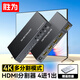 勝為HDMI分割器畫(huà)面分屏器四進(jìn)一出 4K高清4進(jìn)1出分配器 游戲電腦監(jiān)控同步拼接器四畫(huà)面合成器DFG0041G