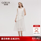歌莉婭無袖連衣裙女夏季穿搭2025新款漂亮海邊薄紗裙子1E4R4K19B 07W米色 S