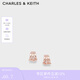 CHARLES&KEITH圈定系列多層金屬時(shí)尚耳環(huán)女士七夕禮物CK5-42120294 Rose Gold玫瑰金色