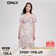 ONLY時(shí)尚甜美泡泡袖V領(lǐng)中裙碎花連衣裙女|123207140 彩花1 XS (155) 76A
