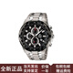 卡西歐（CASIO）EDIFICE系列經(jīng)典賽車計時運動防水石英機芯不銹鋼表帶日韓表男表 黑色表盤 常規(guī)表盒
