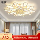 弘熙（HONGXI）客廳吸頂燈北歐輕奢水晶燈具現(xiàn)代創(chuàng)意花瓣形led餐廳房間中山燈飾 16頭 三色變光 適用20-35㎡