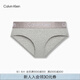 Calvin Klein內(nèi)衣女士ck提花腰邊舒適棉質(zhì)微彈半包臀防夾臀三角內(nèi)褲女QP1280O P7A-椰青灰 1條 M