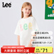 Lee童裝兒童短袖T恤男女童夏季中大童學(xué)生夏裝印花休閑上衣半袖體恤 白色 0693 160 cm