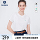 Navigare意大利小帆船短袖T恤衫女夏季圓領(lǐng)百搭體恤衫修身短款基礎(chǔ)款上衣 科技白 XL