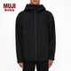 無(wú)印良品 MUJI Walker 男式 使用防水面料 風(fēng)帽夾克 短外套 ADK91C1A 黑色 XL