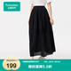 全棉時代【趙麗穎直播活動同款】25夏新品女士紗布半裙輕柔優(yōu)雅 黑色 M (160)
