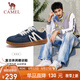 駱駝（CAMEL）復(fù)古德訓(xùn)鞋休閑板鞋輕潮百搭運(yùn)動(dòng)鞋情侶七夕 G15S136014 白/藍(lán) 42