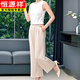 恒源祥2025新款醋酸褲子女夏季薄款經(jīng)典窄版小直筒褲顯瘦新中式國(guó)風(fēng)褲子 米白色 3XL 110-125斤