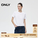 ONLY2025春季新款簡約舒適基礎純色圓領正肩短袖T恤女|125101058 A43 奶油白色 L (170) 88A
