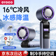 OYOCO【瞬降16°】手持小風(fēng)扇半導(dǎo)體制冷隨身攜帶小型靜音電風(fēng)扇USB充電戶外長續(xù)航降溫 【莓瑰凝霜】制冷可折疊4000aMh 瞬冷16°丨充一次用7天
