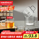 金灶（KAMJOVE）手工吹制純玻璃茶杯水杯品茗杯新款帶把玻璃杯耐高溫小茶杯花茶杯 K-106 120ml 4只