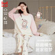 貓人【100%純棉】女士睡衣女可愛印花睡衣春季可外穿長袖家居服新品
