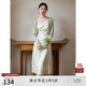 自巧小個(gè)子茶歇法式碎花吊帶連衣裙2024新款女夏季設(shè)計(jì)感收腰裙子 剪影花吊帶裙 M (4碼)