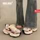 靖話巴黎老爹鞋子女2025春夏季新款女鞋厚底增高休閑鞋復(fù)古百搭運(yùn)動(dòng)鞋 紅色 39 (245mm)