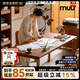 MUU實(shí)木餐桌北歐家用小戶型現(xiàn)代簡(jiǎn)約吃飯桌子原木飯桌