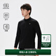 KOLON SPORT/可隆半拉鏈長袖 男子登山保暖透氣內(nèi)搭戶外休閑T恤- LHZT4WN125-BK 黑色 XL 180/100A