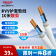 德力西（DELIXI）電線散剪護(hù)套線RVV電纜線足銅電線多芯多平方電線銅芯10米 【散剪】兩芯護(hù) 白色 10米1平方