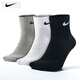 耐克（NIKE）襪子男秋季25新款運動(dòng)襪時(shí)尚女襪訓練足球襪快干三雙裝透氣籃球襪 Dri-Fit快干/三雙裝/熱推款 M/24-26厘米/38-42碼