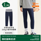 松山棉店【自由穿小暖羊兒童打底褲】保暖褲秋褲加絨男童女童冬中大童褲子 320g-深藍條紋 120 cm