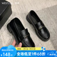 西遇樂福鞋女2025新款春季簡約法式一腳蹬小皮鞋通勤黑色單鞋 黑色 （JD預(yù)售20天） 38