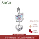 SAGA世家品牌手表女士石英腕表幻影手鐲手表輕奢送老婆送女友七夕禮物 青春蜜粉色 S碼