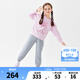 NIKE 3BRAND 耐克男女童衛(wèi)衣+褲子2件套冬季加絨保暖兒童衛(wèi)衣長(zhǎng)褲套裝 櫻花粉 120 /60 【建議身高110-116cm】