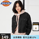dickies外套字母印花新復(fù)古回潮牛仔夾克 女式短款時(shí)尚休閑薄外套 10142 牛仔黑(梭織) S