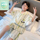 WVD國際品牌兒童睡衣男孩夏季冰絲薄款2025新款男童家居服空調(diào)服 圖片色 120 cm