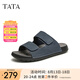 他她（TATA）勃肯鞋男復古男士外穿拖鞋舒適真皮涼拖鞋夏新款VHN01BL4 藍色 40