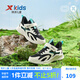 特步（XTEP）童鞋兒童運動鞋中大童跑鞋緩震耐磨防滑跑鞋網(wǎng)面透氣休閑男童鞋潮 帆白/黑 34碼