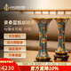 中外琺瑯美術(shù)館福運(yùn)連升萬(wàn)壽連延勾蓮紋花觚花瓶景泰藍(lán)桌面擺件禮品生日禮物賀壽