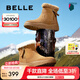 百麗（Belle）戶外雪地靴女商場同款保暖加絨短靴C1W1DDD4 卡其色 40 (250mm)