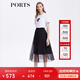 PORTS寶姿商場(chǎng)同款春夏新款女裝半身長(zhǎng)裙LM8S068MLN006 黑色 M (6)