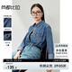 尚都比拉經(jīng)典百搭長(zhǎng)袖牛仔襯衫女通勤休閑襯衣秋季女裝上衣 牛仔藍(lán) S 