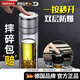 颯望德國(guó)一鍵開(kāi)蓋車載雙層玻璃杯單手按壓開(kāi)啟水杯玻璃泡茶杯男士杯子 【一鍵開(kāi)蓋】輕奢銀-雙層高硼硅 300ml