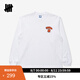 UNDEFEATED五條杠新品經(jīng)典款寬松趣味橄欖球設(shè)計(jì)圖案長(zhǎng)袖T恤 白色 L