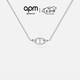 APM Monaco銀白色鎖骨鏈高級(jí)時(shí)尚豬鼻子項(xiàng)鏈設(shè)計(jì)感飾品禮物七夕情人節(jié)禮物