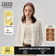 Teenie Weenie小熊女裝2025夏新款松弛感清時(shí)尚花邊針織開衫空調(diào)衫 象牙白 M