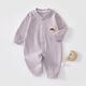 婧麒（JOYNCLEON）新生嬰兒衣服夏季連體衣純棉爬服哈衣寶寶春秋居家衣服四季童裝 小房子蝶紫 73cm 【6-9個(gè)月，體重7.2-9kg】