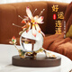 諾詩曼新中式蓮花擺件輕奢高級感工藝品客廳電視柜玄關(guān)裝飾喬遷新居禮品