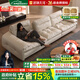 居錦天河帆船沙發(fā)客廳2025新款坐深可調(diào)節(jié)頭層牛皮沙發(fā)家用羽絨直排沙發(fā) 2.8米大四人位（升級(jí)乳膠坐墊） 360°全真皮/甄選進(jìn)口原生牛皮